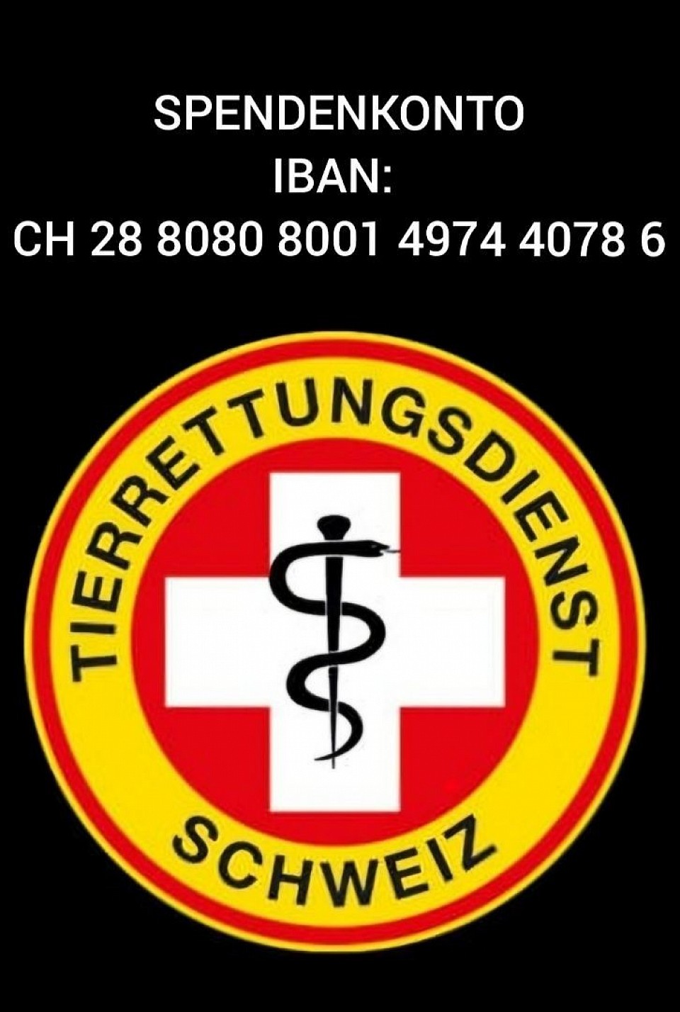 Der Tierrettungsdienst Schweiz finanziert sich über Spenden